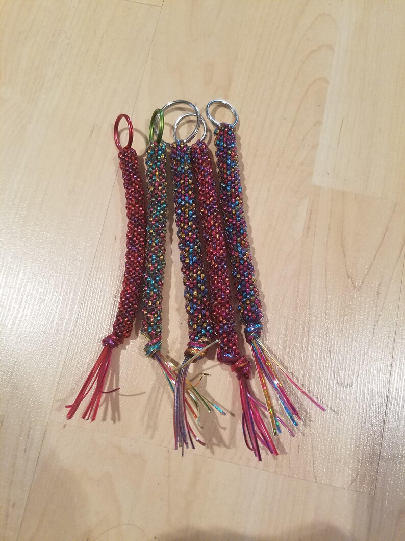 CUSTOM Boondoggle Keychains Rexlace lanyard Plastic string Etsy