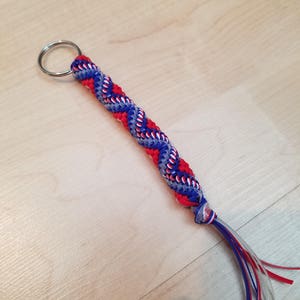 Portachiavi Boondoggle, portachiavi USA, 4 luglio, Rosso, Bianco e Blu USA