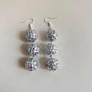Disco ball earrings, mirrorball earrings, disco jewelry, bachelorette party, 70s earrings, disco ball dangle earrings, mirrorball jewelry
