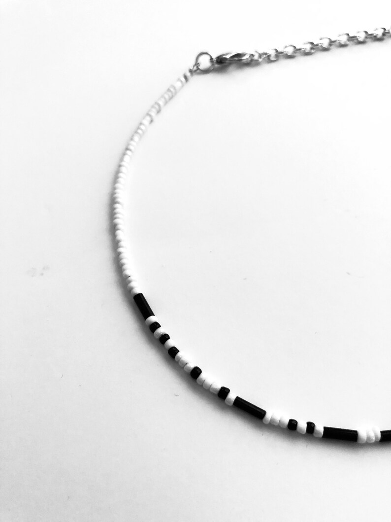 Morse Code Beautiful Necklace, Beautiful Choker Necklace, Morse Code ...