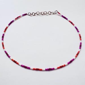 Lesbian flag necklace, lesbian jewelry, pride month necklace, pride parade, lesbian flag jewelry, lesbian art, lgbt necklace, gift for pride
