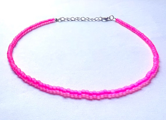 Neon pink choker sale