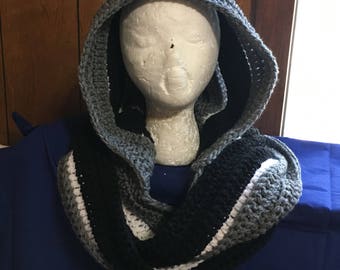 Hooded Scarf, warm fall winter scarf,