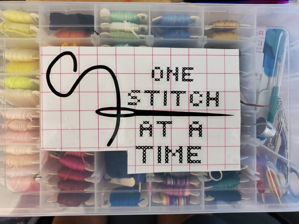 One stitch at a time Decal Etsy