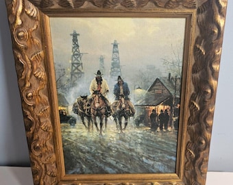 G Harvey Lights of a New Era On Canvas S/N (5/1500) Cowboys Western COA