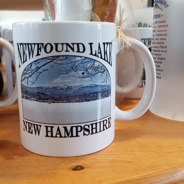 Newfound Lake Cardigan Mountain Coffee Mug, Frosted Mug, Mason Jar
