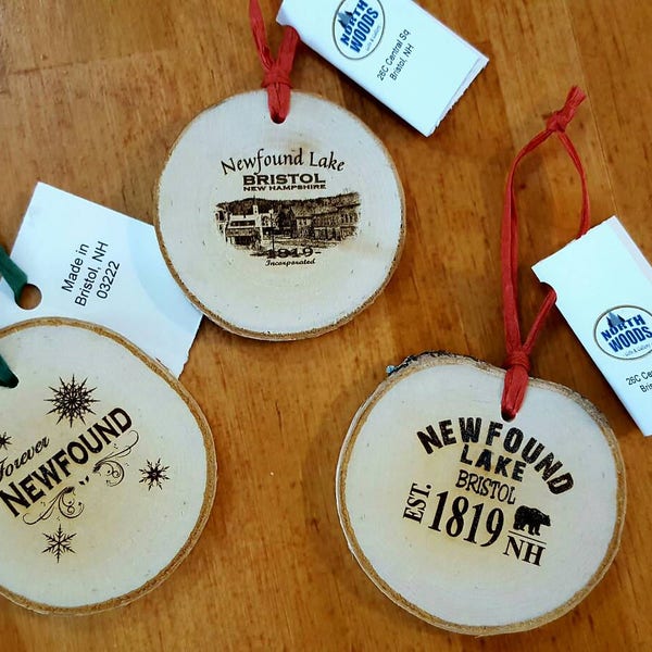 Newfound Birch Slices Ornaments Christmas Ornaments Made in Bristol NH