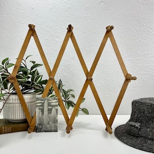 Accordion Hat Holder Wall Rounded Mango Wood Accordion Wall