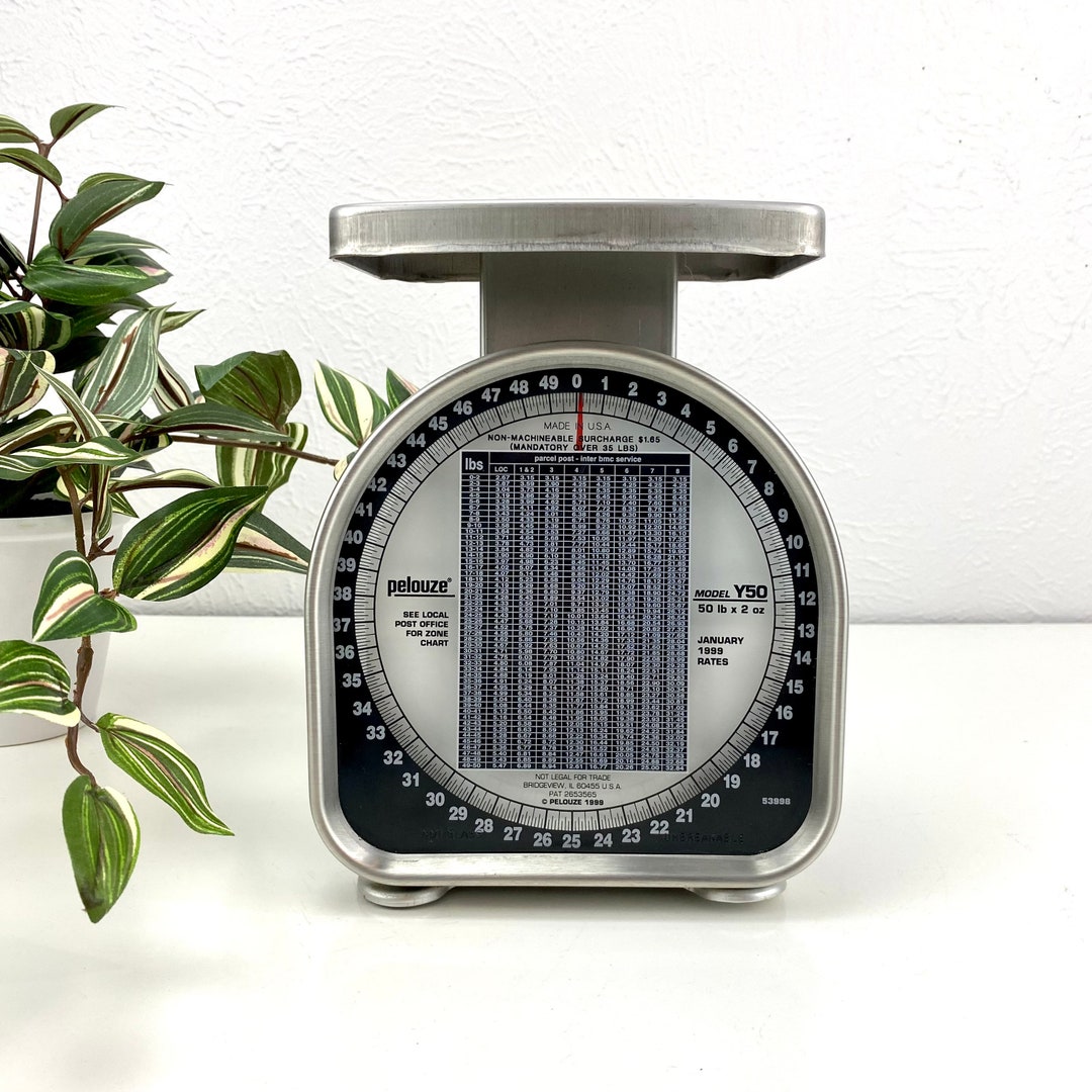 Pelouze Mail Scale Vintage Postal Rates Desk Top Scale Etsy
