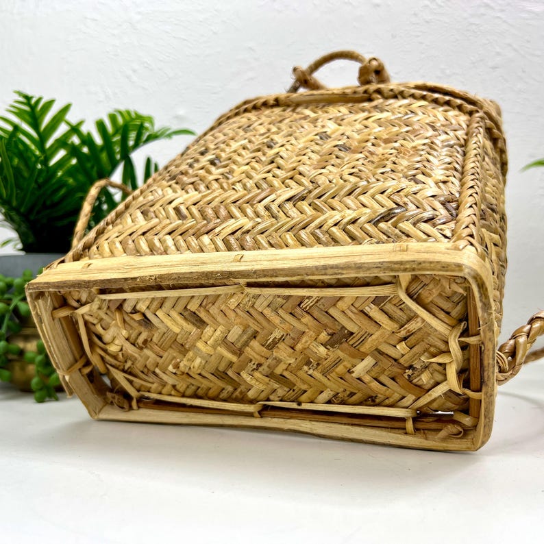 Filipino Pasiking Woven Bamboo & Rattan Backpack - Knapbasket - Boho ...