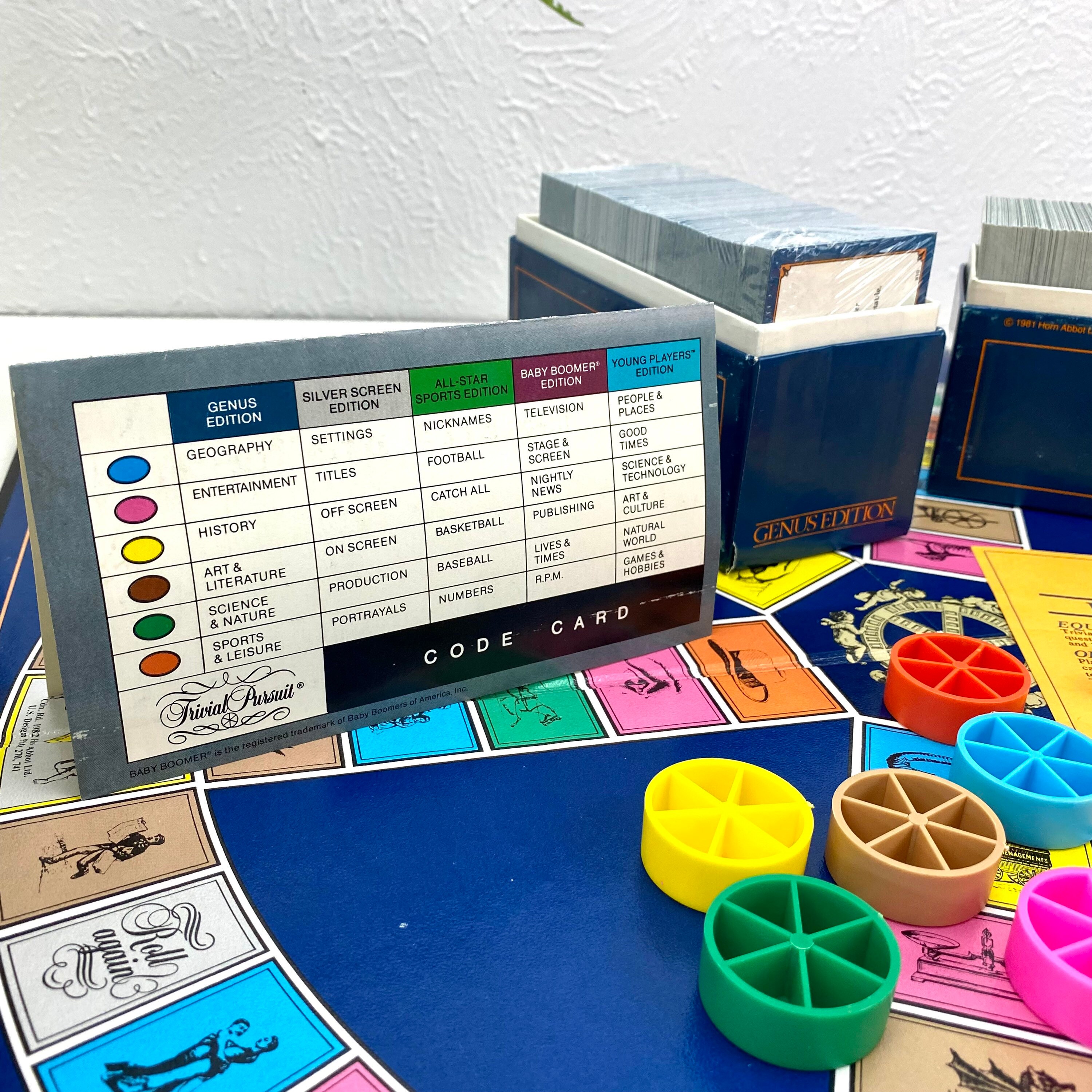 Trivial Pursuit Game Pieces Master Genus Edition Game Etsy