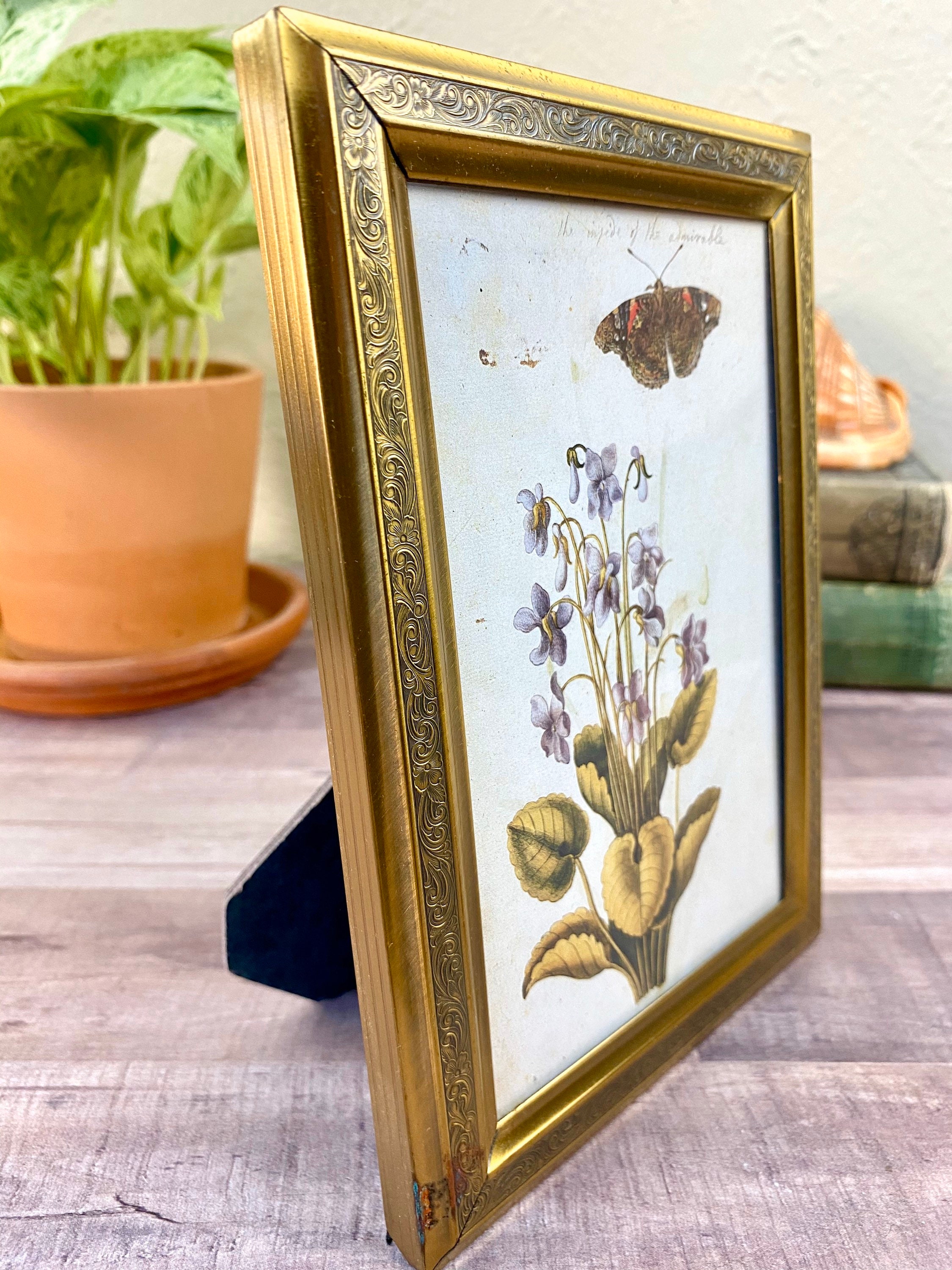 Vintage Brass Picture Frame 5x7 Table Top Photo Display Etsy UK