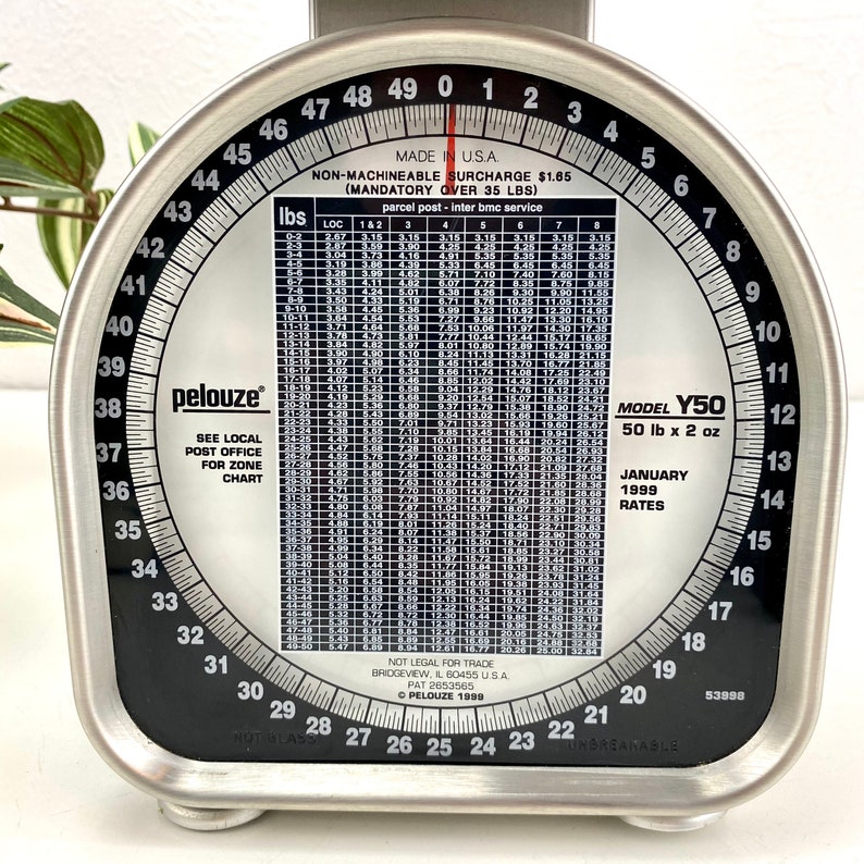 Pelouze Mail Scale Vintage Postal Rates Desk Top Scale Etsy