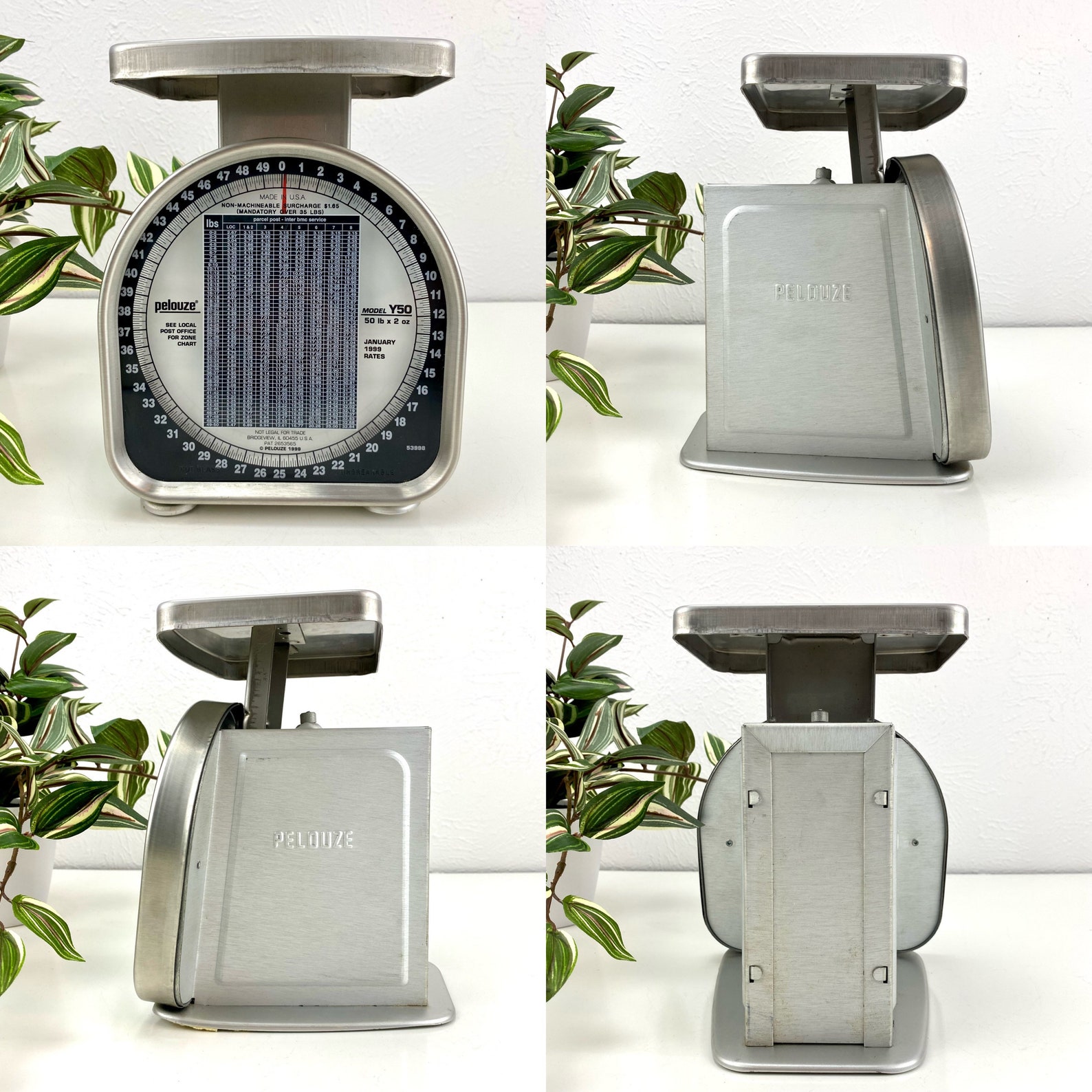 Pelouze Mail Scale Vintage Postal Rates Desk Top Scale Etsy