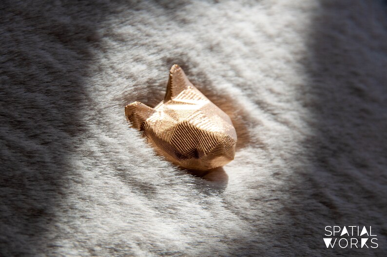 Polygon Cat Brooch