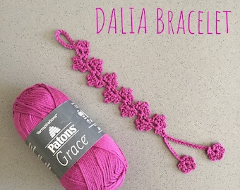 Dalia Bracelet Crochet Pdf Pattern Boho Cuff Friendship Bracelet lace bracelet crochet cuff