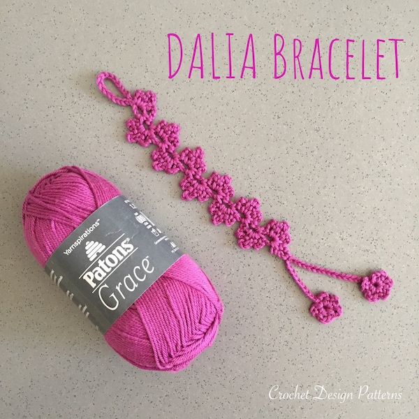 Dalia Bracelet Crochet Pdf Pattern Boho Cuff Friendship Bracelet lace bracelet crochet cuff