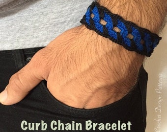 Bracciale gourmette pour homme Meilleur cadeau / cadeau pour les pères à la fête des pères -Modèle au crochet-