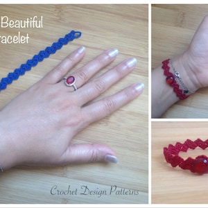 Just Beautiful Bracelet, tour de cou et bracelet de cheville excellente idée cadeau pour femme - CROCHET PDF PATTERN - Téléchargement immédiat
