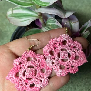 Wendy Square Earrings boho style - crochet pdf pattern - Crochet earrings pattern - Crochet jewelry - Crochet earrings - Granny Square