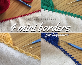 Crochet Patterns for Mini Borders on Fabric for Beginners