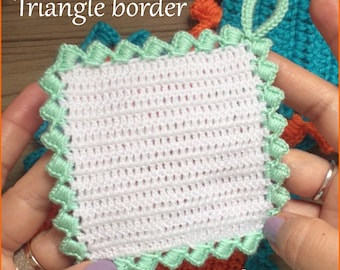 Crochet Triangle Border Pattern: for Baby Blanket Edging (PDF Pattern)