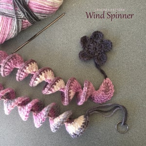 Wind Spinner with Flower Crochet pdf Pattern Digital download crochet home decor garden decoration Floral Hanging Decoration image 10