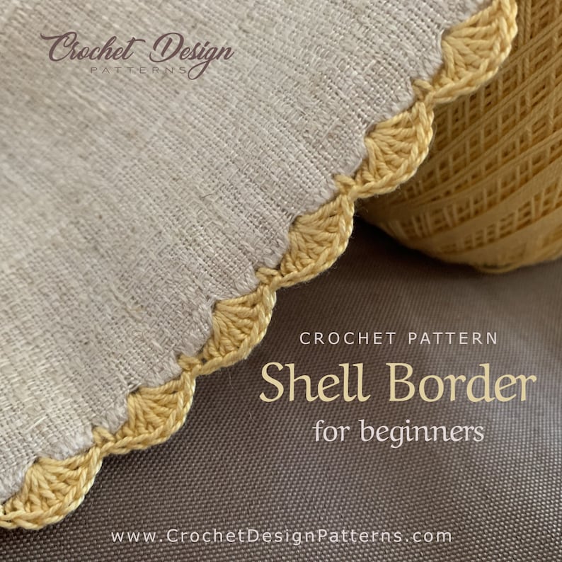 Crochet Shell Border Pattern: Easy Fabric Edging (PDF Pattern) - Etsy