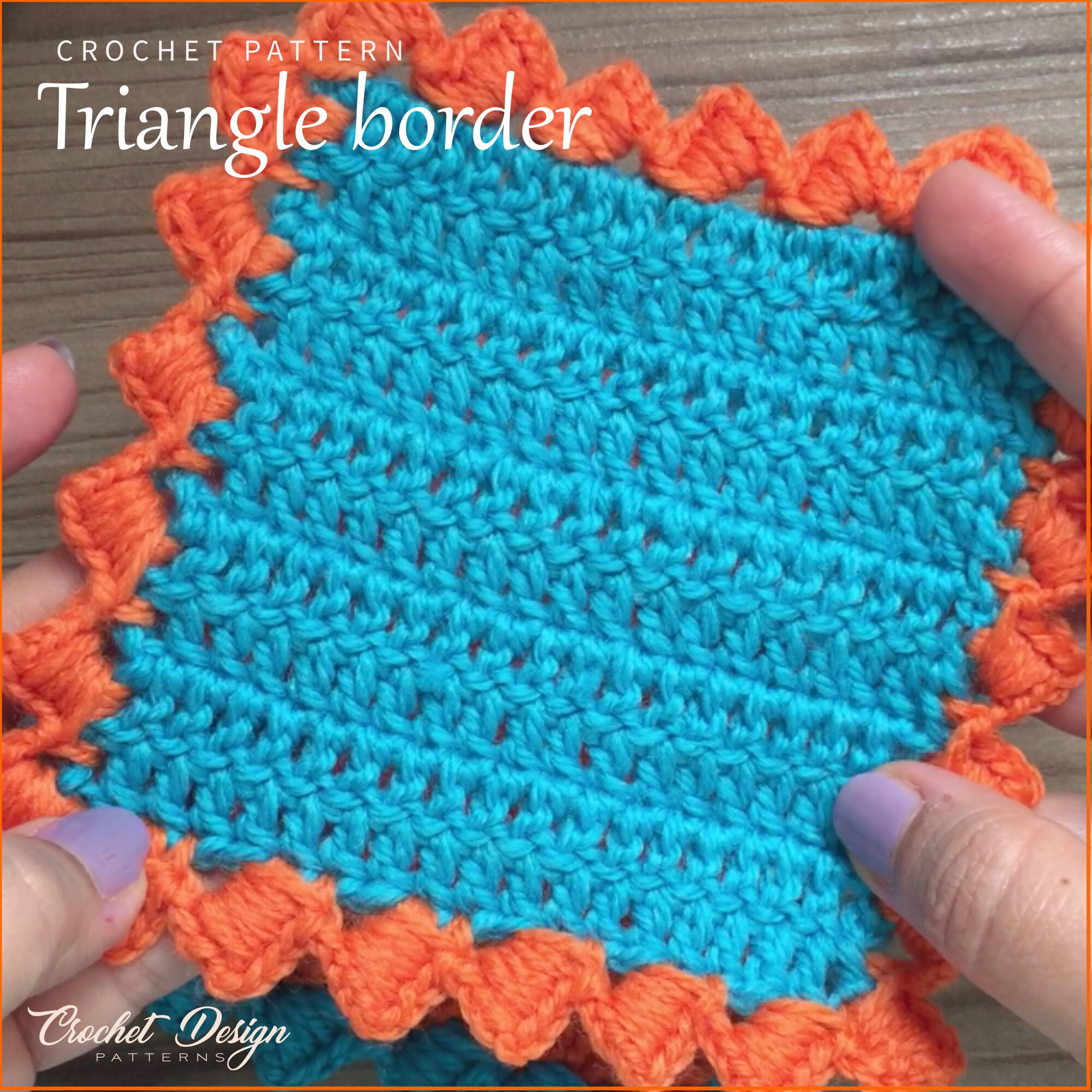 Crochet Triangle Border Pattern: for Baby Blanket Edging (PDF Pattern ...