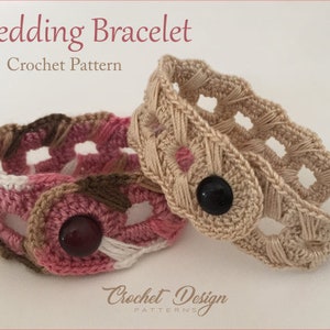 Crochet wedding bracelet crochet pdf pattern / Crochet Cuff