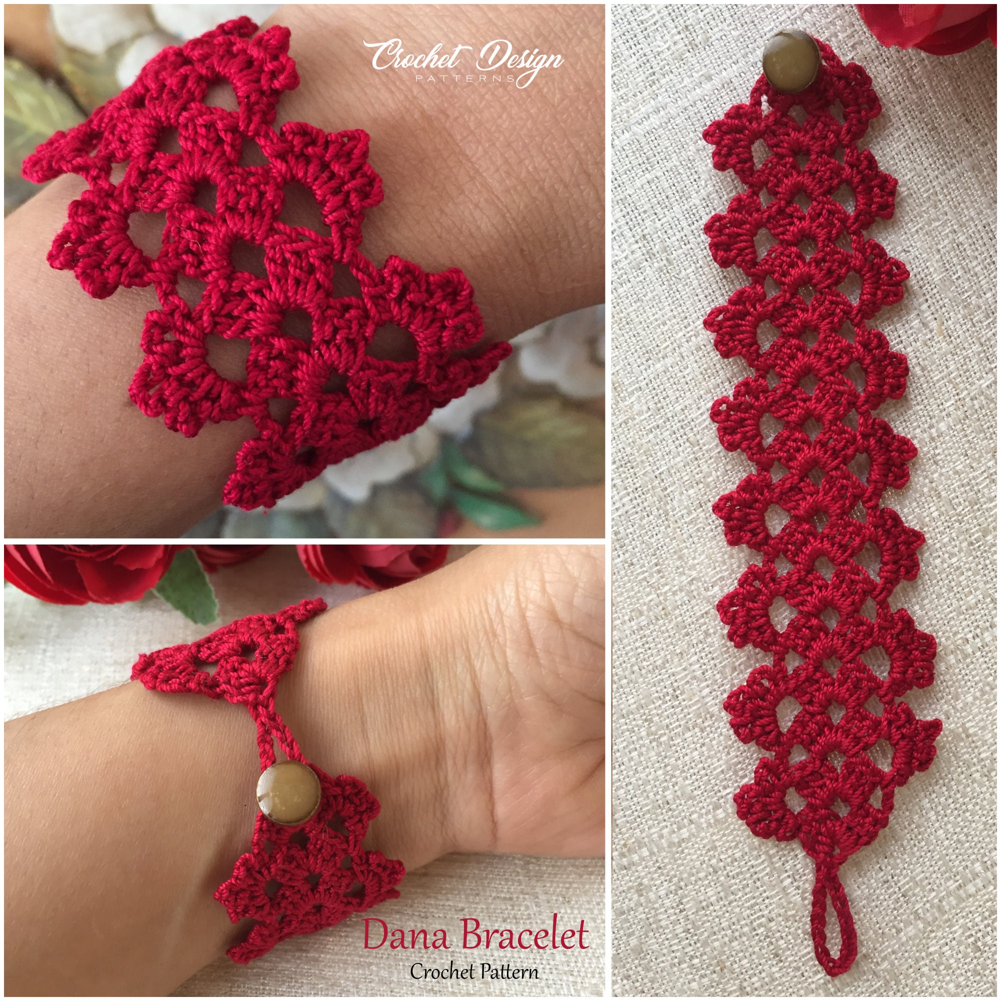 Projects by Jane: Broomstick Crochet Lace Bracelets