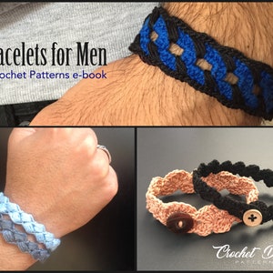 Bracelets for Men Crochet e-book of 3 Patterns