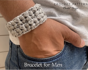 TopG Bracelet for Men Best present / gift for fathers in Father’s Day -Crochet Pattern- Men jewelry - handmade gift - DIY Cuff