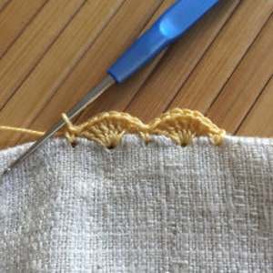 Crochet Shell Border Pattern: Easy Fabric Edging (PDF Pattern) - Etsy