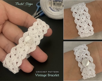 Vintage Häkelarmband Anleitung: Easy Cuff Design (PDF Download)