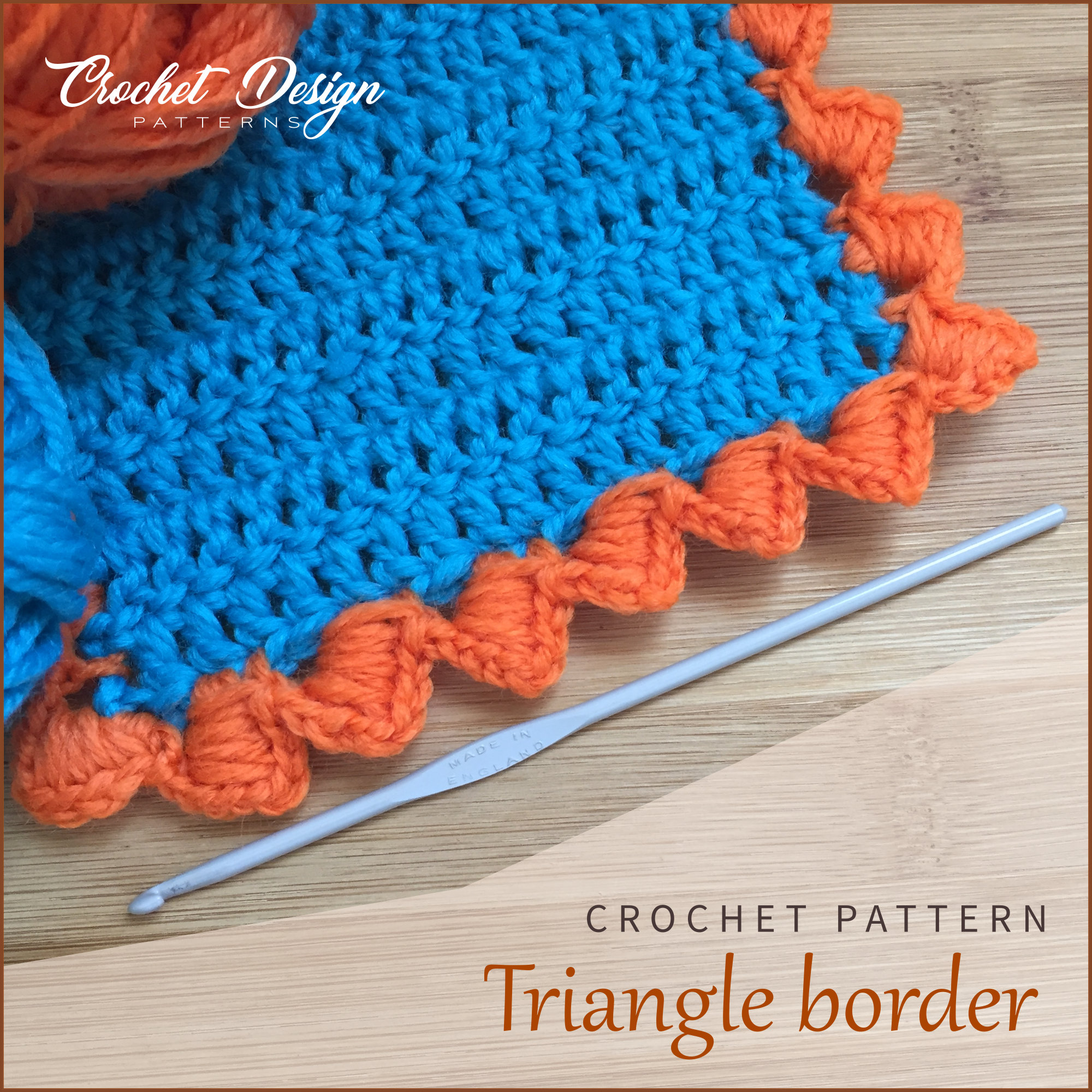 Crochet Triangle Border Pattern: for Baby Blanket Edging (PDF Pattern ...