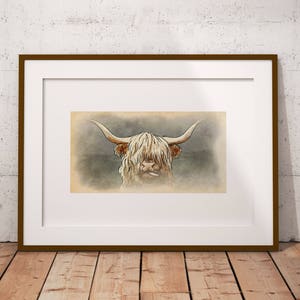 Highland Kuh Druck, Highlands Druck, Highland Kuh Dekor, Highland Kuh, Highland Kuh Kunst, Bauernhaus Dekor, Highland Dekor, schottische Kuh Druck Bild 2
