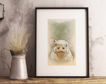 druckbare Schweinekunst, Schweineküche Dekor, Schwein druckbare, druckbare Schweinedruck, Bauernhoftiere Wandkunst, Bauernhoftierdruck, Bauernhausstil, Schweinekunst