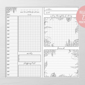 Daily Planner Printable Student Planner Travelers Notebook - Etsy