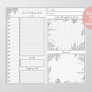 Daily Planner, Printable, Student Planner, Travelers Notebook, Midori ...