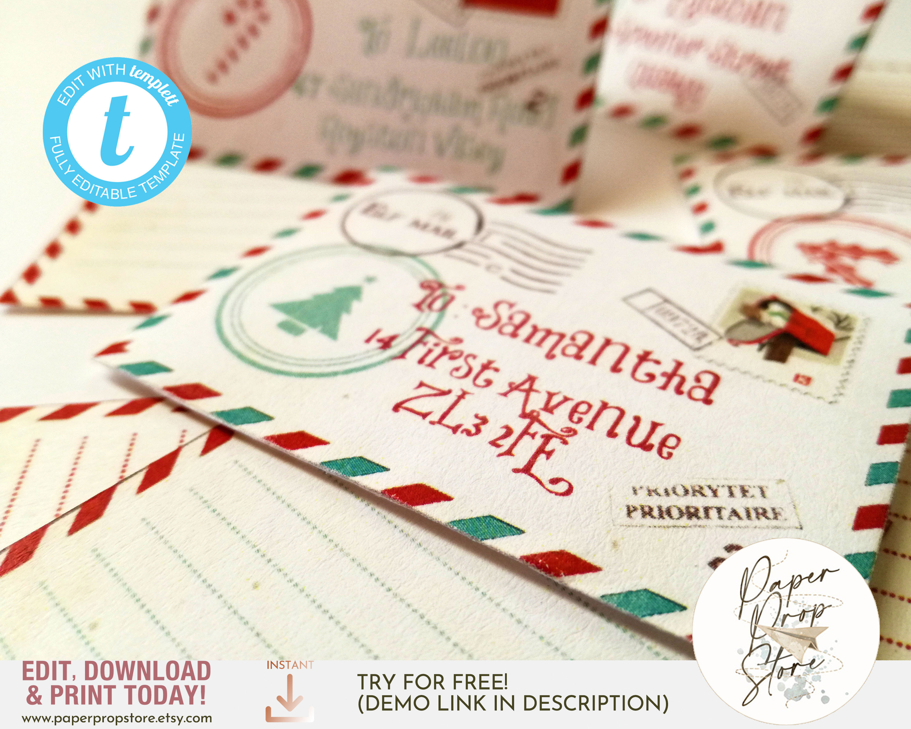 Printable Elf Letters to Kids Editable Festive Christmas Elf - Etsy