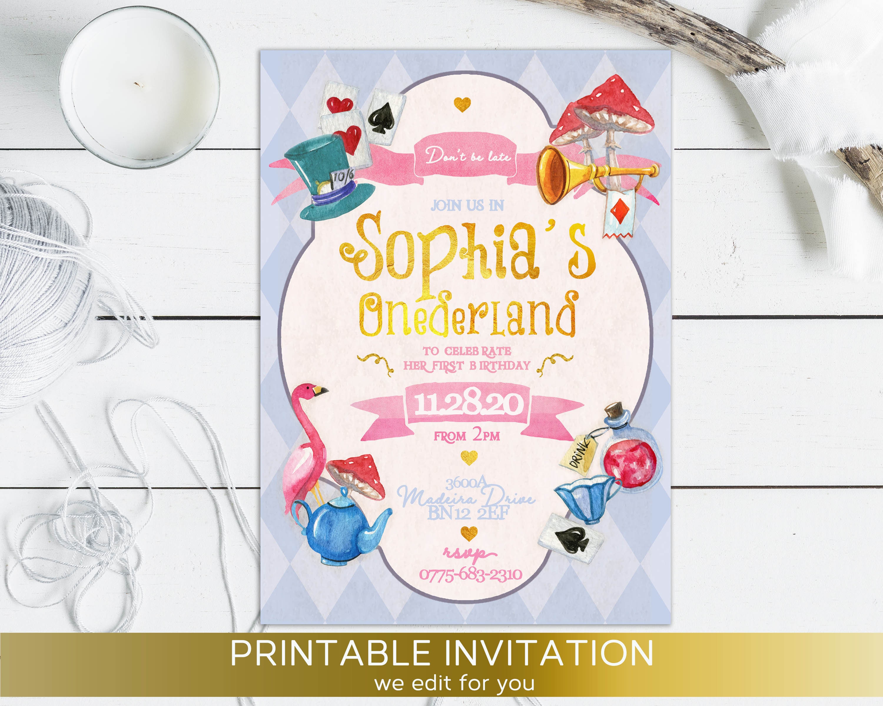 Alice in Wonderland Invitations - Inviting Designs by Angela