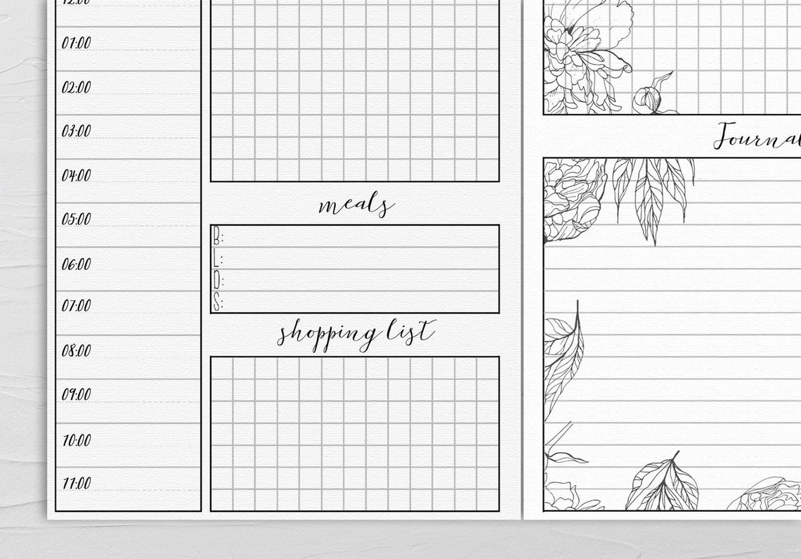 Daily Planner Printable Student Planner Travelers Notebook - Etsy