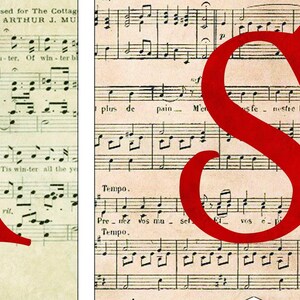Fireplace garland, Xmas fireplace decor, Xmas accent, Christmas banners, Christmas garland, Music note bunting, Printable pennant banner image 3