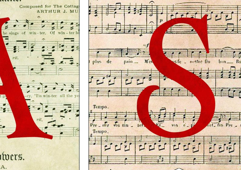 Fireplace garland, Xmas fireplace decor, Xmas accent, Christmas banners, Christmas garland, Music note bunting, Printable pennant banner image 3