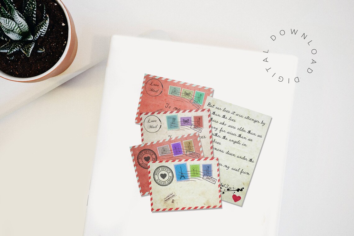 Tiny Envelopes With Note Cards Tiny Note Card Boyfriend - Etsy