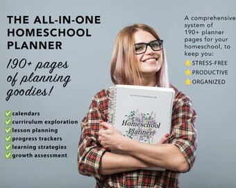 All-in-One Complete Homeschool Planner 2024-2025 Printable