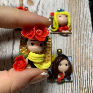 Handmade Cameo Pendant with Polymer Clay