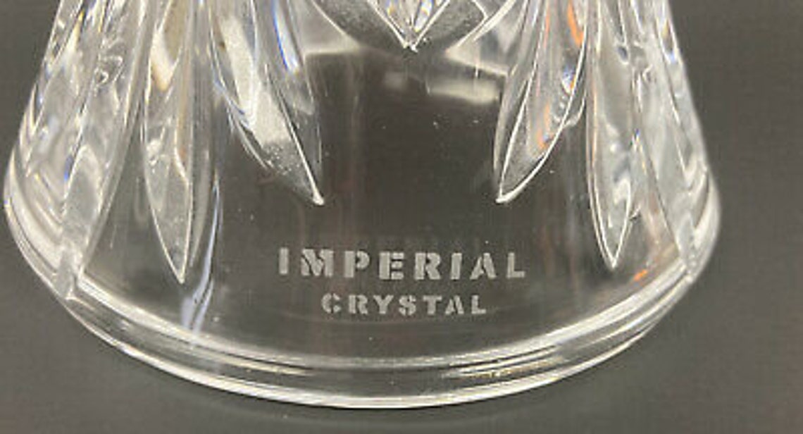 Vintage Imperial Crystal 7 1/4 Inch 24 Lead Crystal Pedestal Etsy