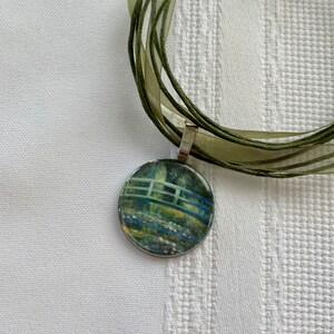 Bridge Over a Pond of Water Lilies ~ Monet Washer Pendant